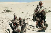 Troops in desert